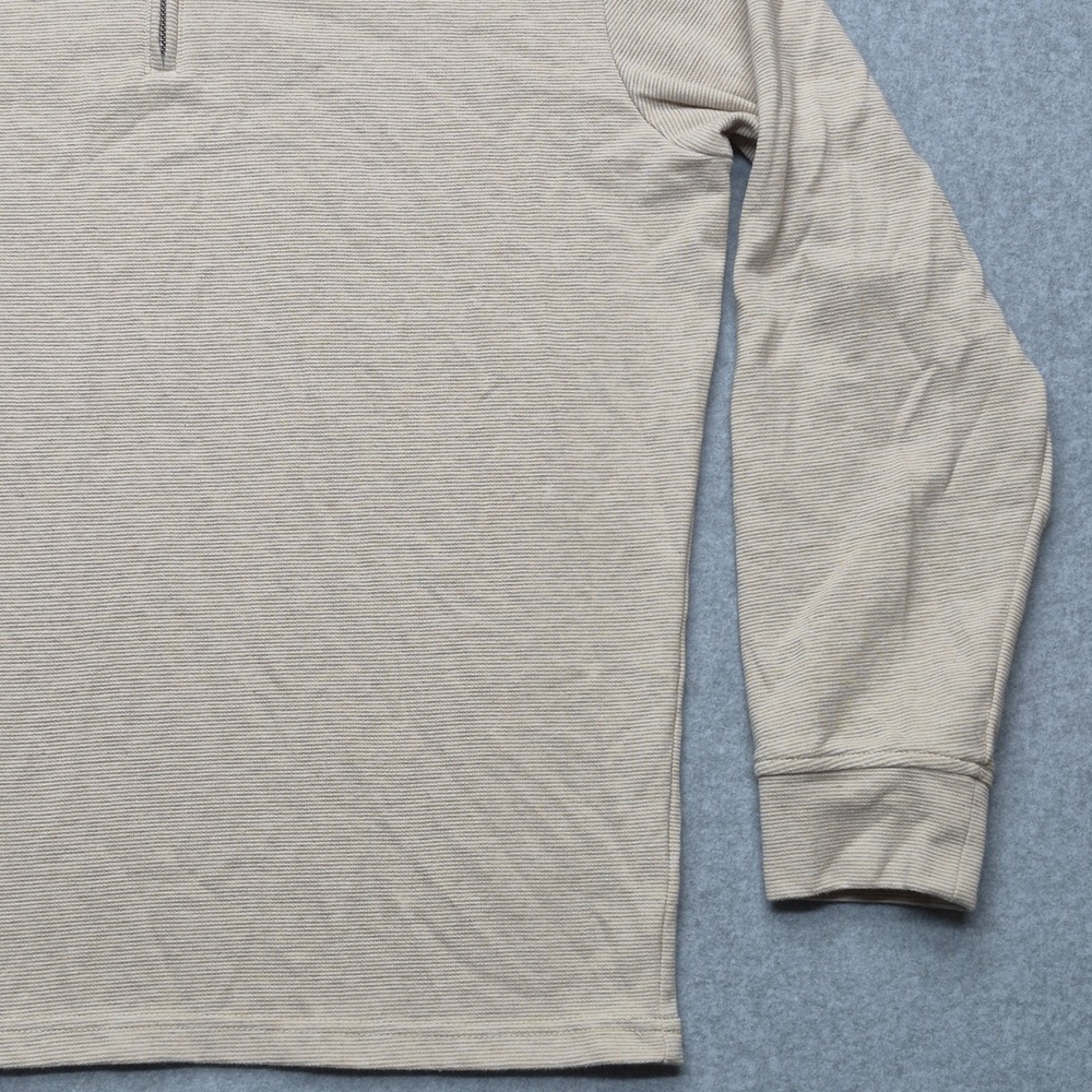 Vineyard Vines Sweatshirt Mens L Tan Beige 1/4 Zip Pullover  Textured - Picture 12 of 16